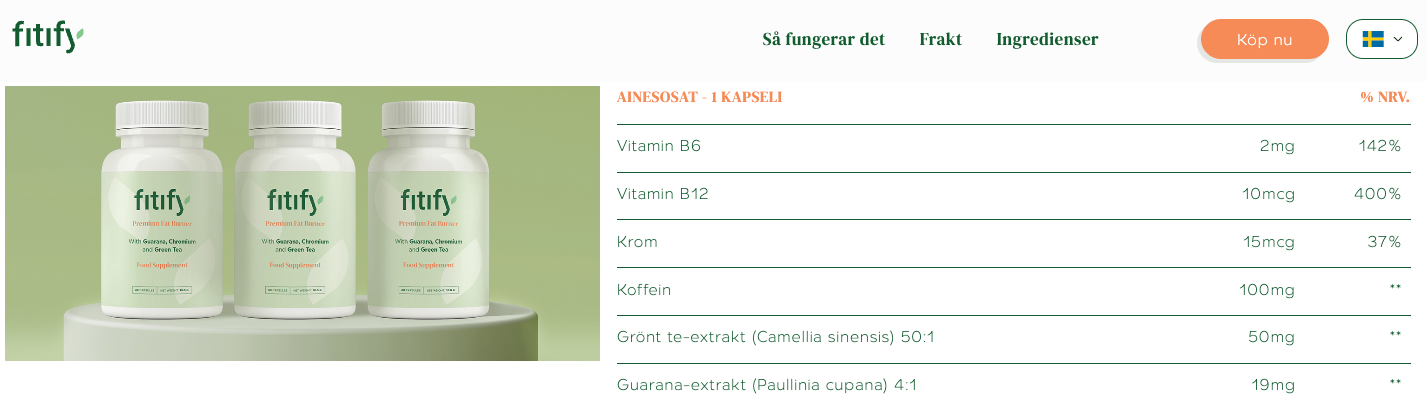 fitify Bantningspiller SE